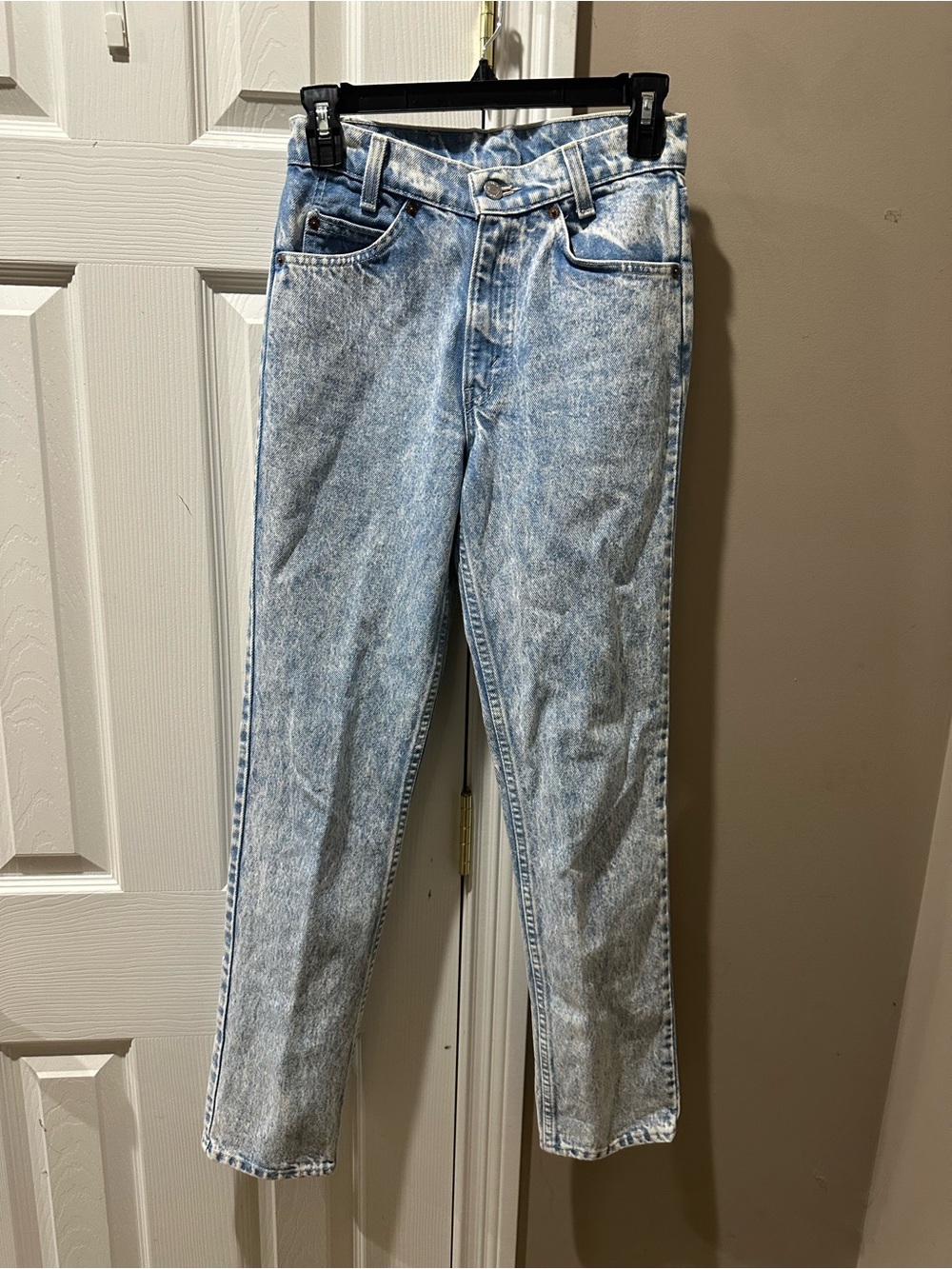 Levi's Acid/Stone Wash High-Rise Straight Leg Jeans